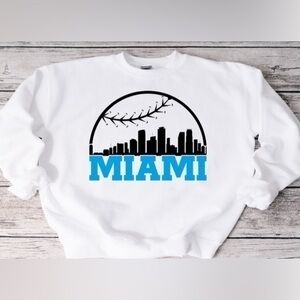 Miami Marlins Skyline Crewneck